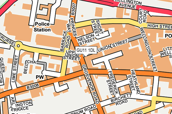 GU11 1DL map - OS OpenMap – Local (Ordnance Survey) GU11 1DL map - OS OpenMap – Local (Ordnance Survey)