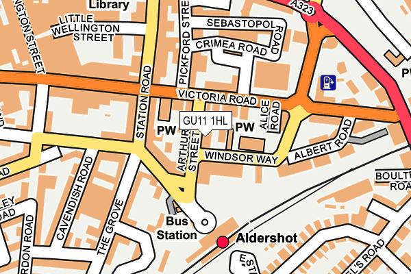 GU11 1HL map - OS OpenMap – Local (Ordnance Survey) GU11 1HL map - OS OpenMap – Local (Ordnance Survey)