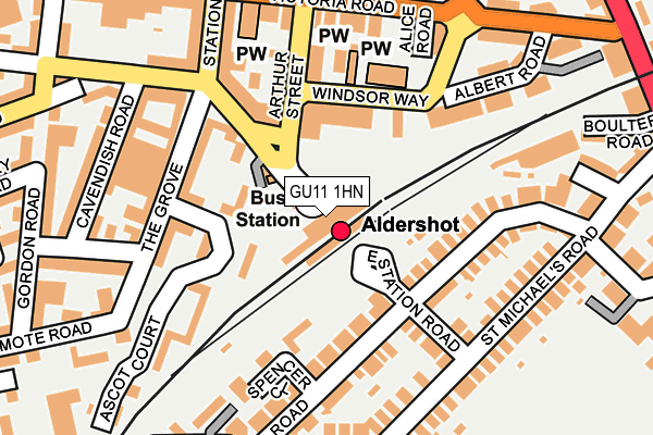 GU11 1HN map - OS OpenMap – Local (Ordnance Survey) GU11 1HN map - OS OpenMap – Local (Ordnance Survey)