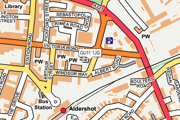 GU11 1JG map - OS OpenMap – Local (Ordnance Survey) GU11 1JG map - OS OpenMap – Local (Ordnance Survey)