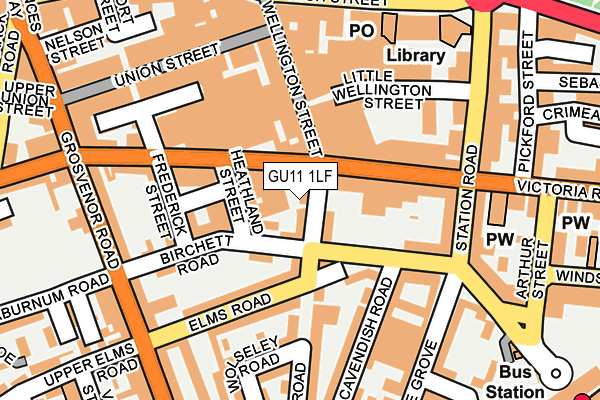 GU11 1LF map - OS OpenMap – Local (Ordnance Survey) GU11 1LF map - OS OpenMap – Local (Ordnance Survey)