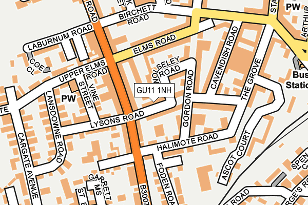 GU11 1NH map - OS OpenMap – Local (Ordnance Survey) GU11 1NH map - OS OpenMap – Local (Ordnance Survey)