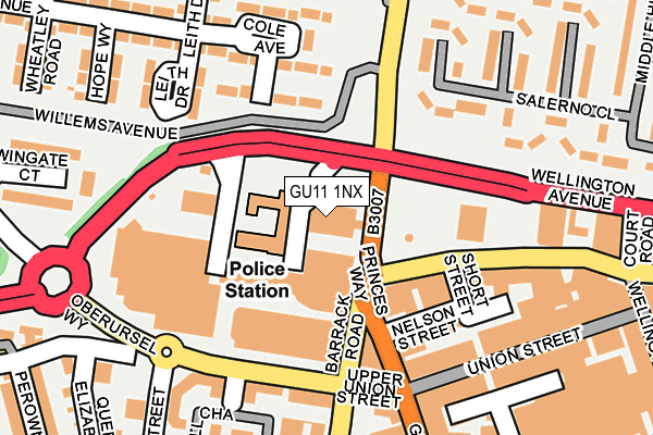 GU11 1NX map - OS OpenMap – Local (Ordnance Survey) GU11 1NX map - OS OpenMap – Local (Ordnance Survey)