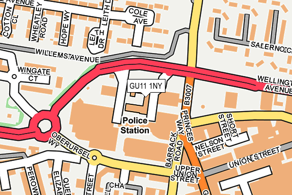 GU11 1NY map - OS OpenMap – Local (Ordnance Survey) GU11 1NY map - OS OpenMap – Local (Ordnance Survey)