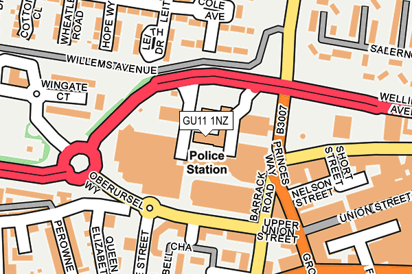 GU11 1NZ map - OS OpenMap – Local (Ordnance Survey) GU11 1NZ map - OS OpenMap – Local (Ordnance Survey)