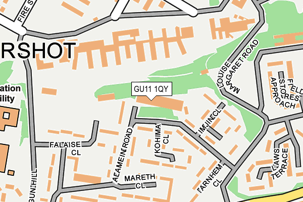 GU11 1QY map - OS OpenMap – Local (Ordnance Survey) GU11 1QY map - OS OpenMap – Local (Ordnance Survey)