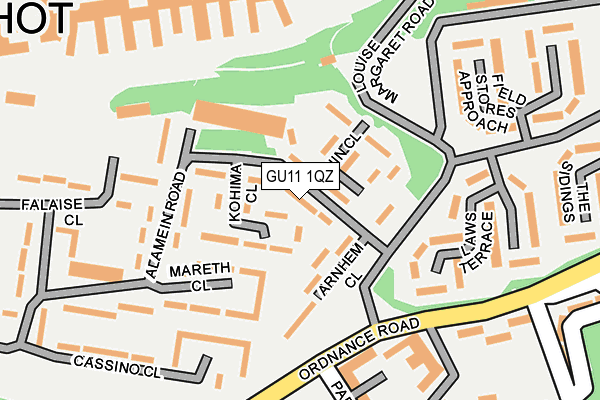 GU11 1QZ map - OS OpenMap – Local (Ordnance Survey) GU11 1QZ map - OS OpenMap – Local (Ordnance Survey)