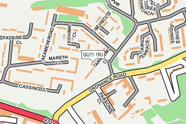GU11 1RJ map - OS OpenMap – Local (Ordnance Survey) GU11 1RJ map - OS OpenMap – Local (Ordnance Survey)