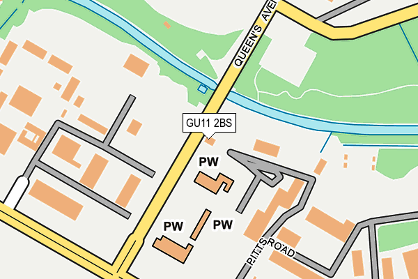 GU11 2BS map - OS OpenMap – Local (Ordnance Survey) GU11 2BS map - OS OpenMap – Local (Ordnance Survey)
