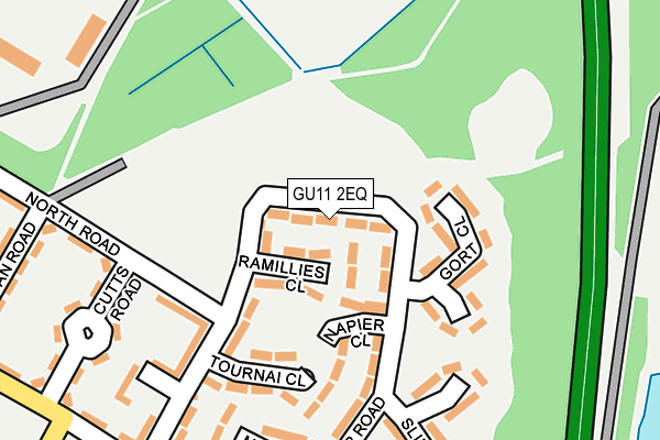 GU11 2EQ map - OS OpenMap – Local (Ordnance Survey) GU11 2EQ map - OS OpenMap – Local (Ordnance Survey)