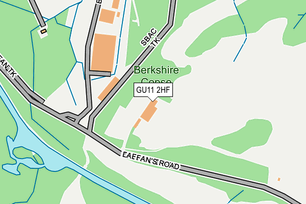 GU11 2HF map - OS OpenMap – Local (Ordnance Survey)