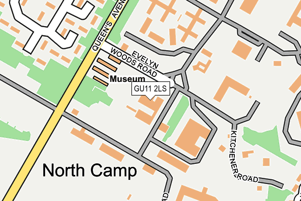 GU11 2LS map - OS OpenMap – Local (Ordnance Survey) GU11 2LS map - OS OpenMap – Local (Ordnance Survey)