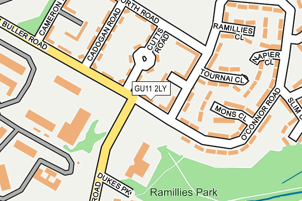 GU11 2LY map - OS OpenMap – Local (Ordnance Survey) GU11 2LY map - OS OpenMap – Local (Ordnance Survey)
