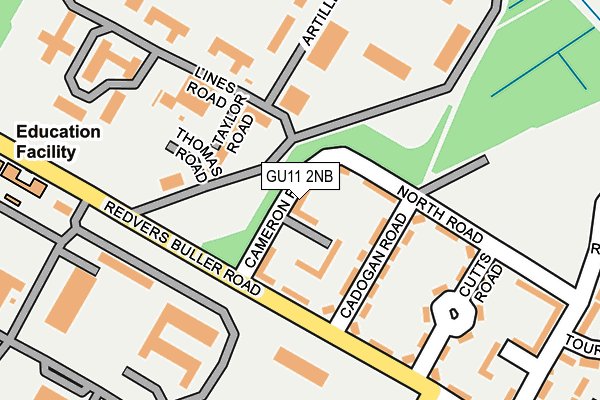 GU11 2NB map - OS OpenMap – Local (Ordnance Survey) GU11 2NB map - OS OpenMap – Local (Ordnance Survey)
