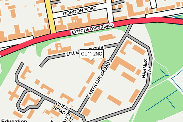 GU11 2NG map - OS OpenMap – Local (Ordnance Survey) GU11 2NG map - OS OpenMap – Local (Ordnance Survey)