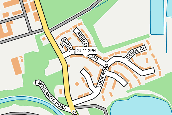GU11 2PH map - OS OpenMap – Local (Ordnance Survey) GU11 2PH map - OS OpenMap – Local (Ordnance Survey)