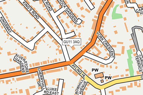 GU11 3AQ map - OS OpenMap – Local (Ordnance Survey) GU11 3AQ map - OS OpenMap – Local (Ordnance Survey)