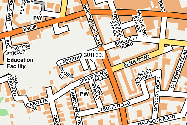 GU11 3DJ map - OS OpenMap – Local (Ordnance Survey) GU11 3DJ map - OS OpenMap – Local (Ordnance Survey)