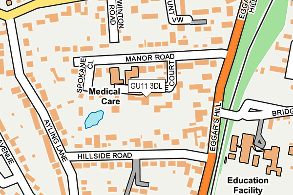 GU11 3DL map - OS OpenMap – Local (Ordnance Survey) GU11 3DL map - OS OpenMap – Local (Ordnance Survey)