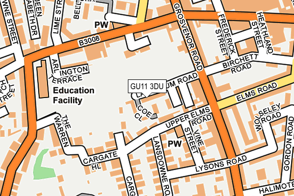 GU11 3DU map - OS OpenMap – Local (Ordnance Survey) GU11 3DU map - OS OpenMap – Local (Ordnance Survey)