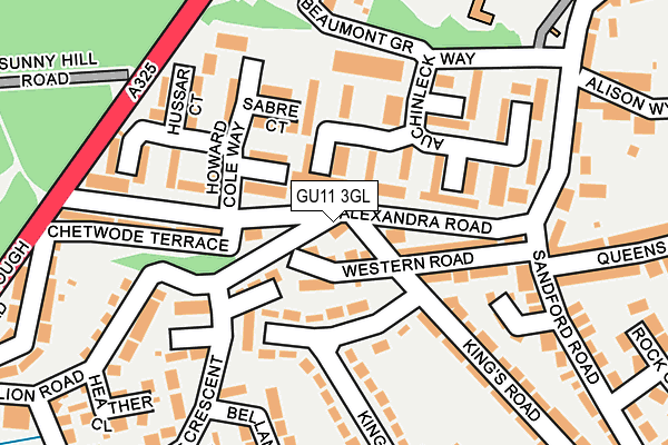 GU11 3GL map - OS OpenMap – Local (Ordnance Survey) GU11 3GL map - OS OpenMap – Local (Ordnance Survey)