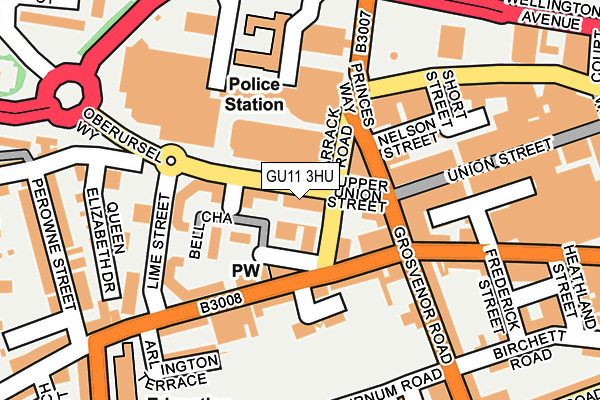 GU11 3HU map - OS OpenMap – Local (Ordnance Survey) GU11 3HU map - OS OpenMap – Local (Ordnance Survey)