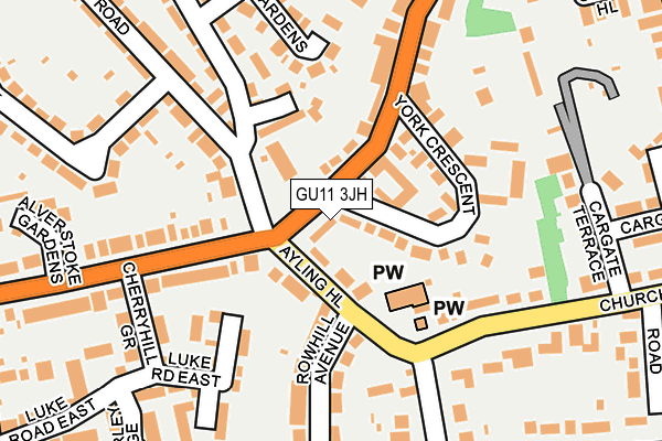 GU11 3JH map - OS OpenMap – Local (Ordnance Survey) GU11 3JH map - OS OpenMap – Local (Ordnance Survey)