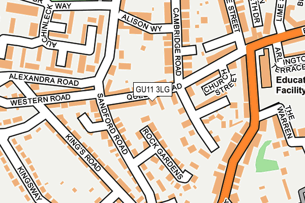 GU11 3LG map - OS OpenMap – Local (Ordnance Survey) GU11 3LG map - OS OpenMap – Local (Ordnance Survey)
