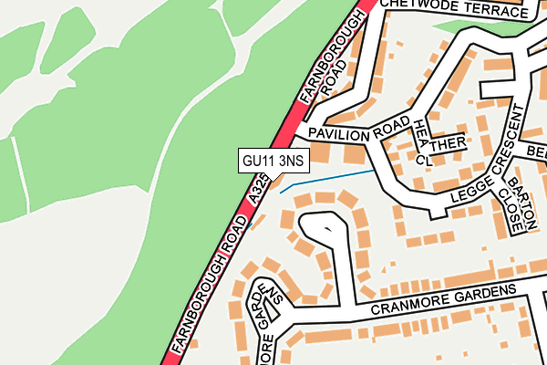 GU11 3NS map - OS OpenMap – Local (Ordnance Survey) GU11 3NS map - OS OpenMap – Local (Ordnance Survey)