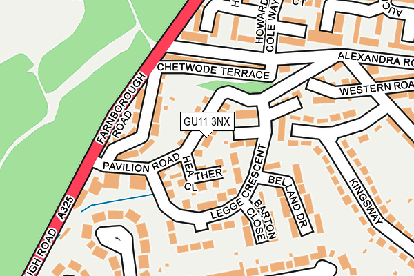 GU11 3NX map - OS OpenMap – Local (Ordnance Survey) GU11 3NX map - OS OpenMap – Local (Ordnance Survey)