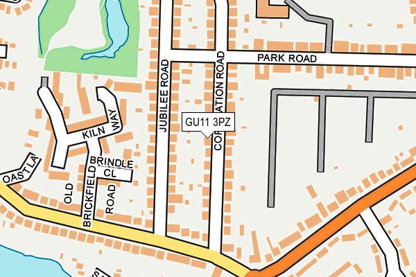 GU11 3PZ map - OS OpenMap – Local (Ordnance Survey)