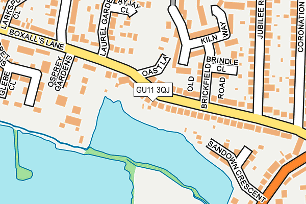 GU11 3QJ map - OS OpenMap – Local (Ordnance Survey) GU11 3QJ map - OS OpenMap – Local (Ordnance Survey)