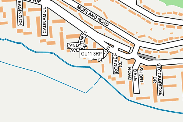 GU11 3RP map - OS OpenMap – Local (Ordnance Survey)