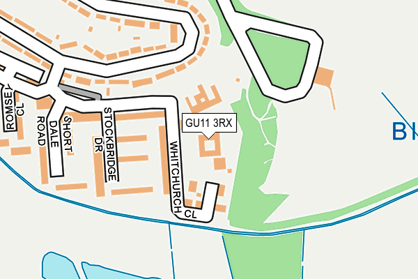 GU11 3RX map - OS OpenMap – Local (Ordnance Survey) GU11 3RX map - OS OpenMap – Local (Ordnance Survey)