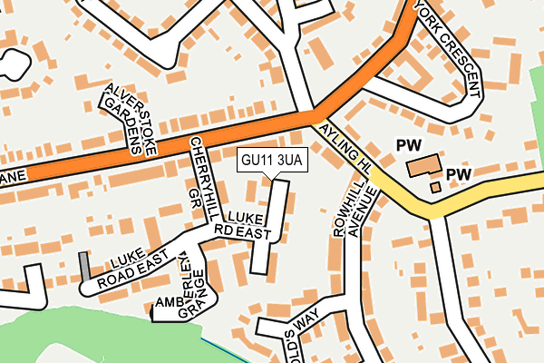 GU11 3UA map - OS OpenMap – Local (Ordnance Survey) GU11 3UA map - OS OpenMap – Local (Ordnance Survey)