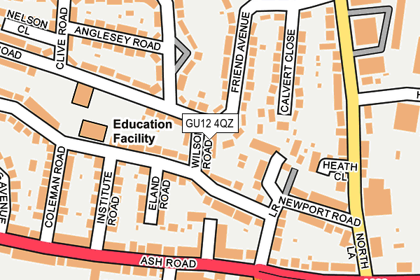 GU12 4QZ map - OS OpenMap – Local (Ordnance Survey) GU12 4QZ map - OS OpenMap – Local (Ordnance Survey)