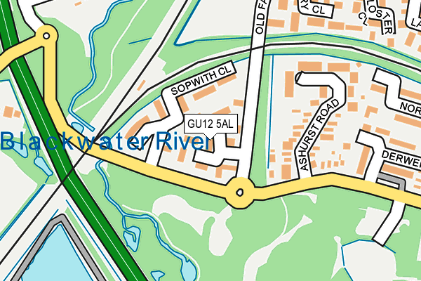GU12 5AL map - OS OpenMap – Local (Ordnance Survey) GU12 5AL map - OS OpenMap – Local (Ordnance Survey)
