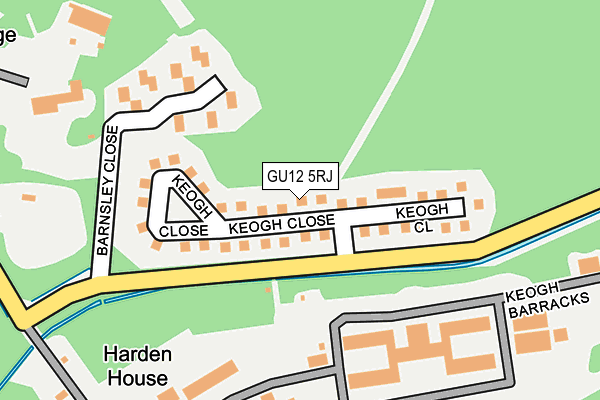 GU12 5RJ map - OS OpenMap – Local (Ordnance Survey) GU12 5RJ map - OS OpenMap – Local (Ordnance Survey)