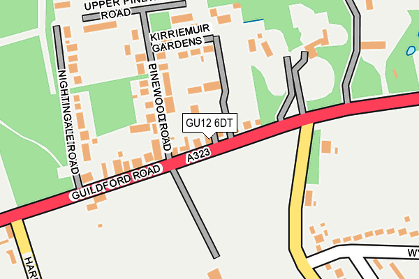GU12 6DT map - OS OpenMap – Local (Ordnance Survey) GU12 6DT map - OS OpenMap – Local (Ordnance Survey)