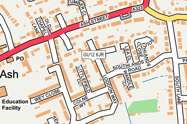 GU12 6JR map - OS OpenMap – Local (Ordnance Survey) GU12 6JR map - OS OpenMap – Local (Ordnance Survey)