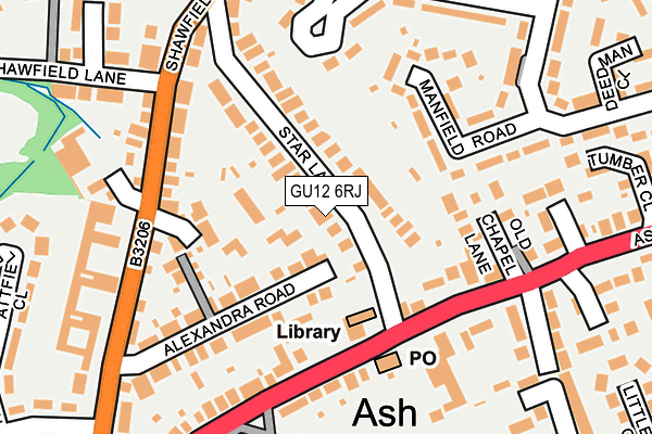 GU12 6RJ map - OS OpenMap – Local (Ordnance Survey) GU12 6RJ map - OS OpenMap – Local (Ordnance Survey)