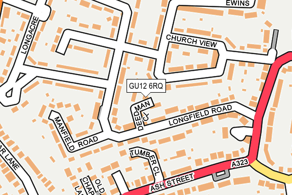GU12 6RQ map - OS OpenMap – Local (Ordnance Survey) GU12 6RQ map - OS OpenMap – Local (Ordnance Survey)