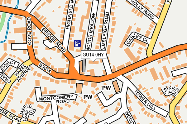 GU14 0HY map - OS OpenMap – Local (Ordnance Survey) GU14 0HY map - OS OpenMap – Local (Ordnance Survey)