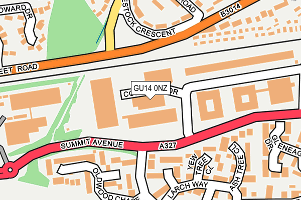 GU14 0NZ map - OS OpenMap – Local (Ordnance Survey) GU14 0NZ map - OS OpenMap – Local (Ordnance Survey)