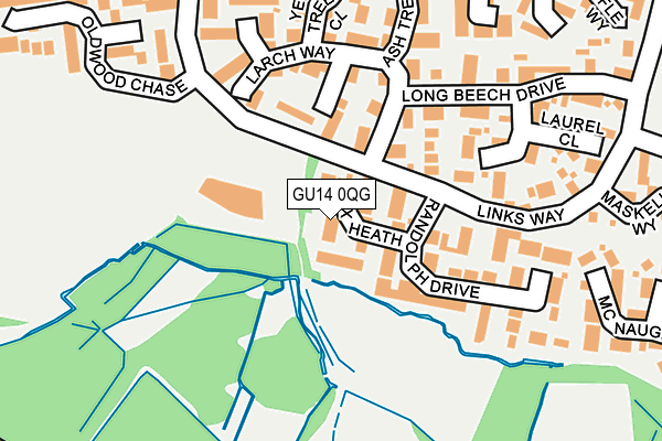 GU14 0QG map - OS OpenMap – Local (Ordnance Survey)