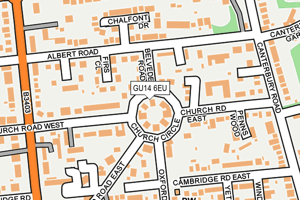 GU14 6EU map - OS OpenMap – Local (Ordnance Survey) GU14 6EU map - OS OpenMap – Local (Ordnance Survey)