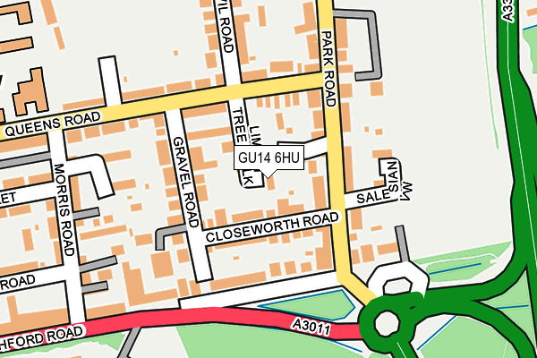 GU14 6HU map - OS OpenMap – Local (Ordnance Survey) GU14 6HU map - OS OpenMap – Local (Ordnance Survey)