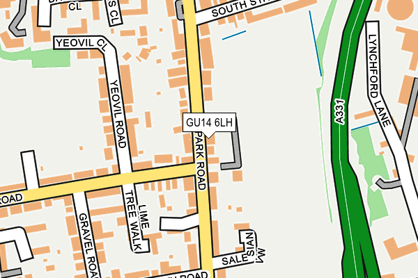GU14 6LH map - OS OpenMap – Local (Ordnance Survey) GU14 6LH map - OS OpenMap – Local (Ordnance Survey)