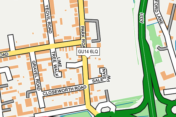 GU14 6LQ map - OS OpenMap – Local (Ordnance Survey) GU14 6LQ map - OS OpenMap – Local (Ordnance Survey)