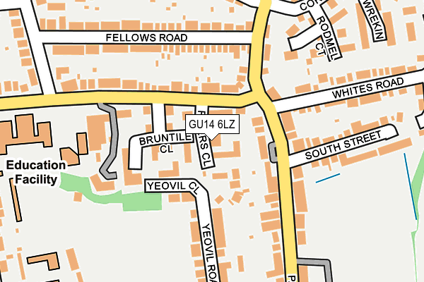 GU14 6LZ map - OS OpenMap – Local (Ordnance Survey) GU14 6LZ map - OS OpenMap – Local (Ordnance Survey)